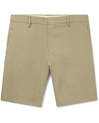 Paul Smith Straight-leg Linen Shorts - Natural