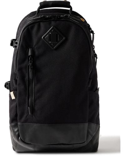 Visvim Leather-trimmed Cordura® Nylon Backpack - Black