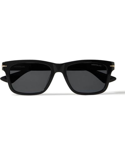 Montblanc Square-frame Acetate Sunglasses - Black