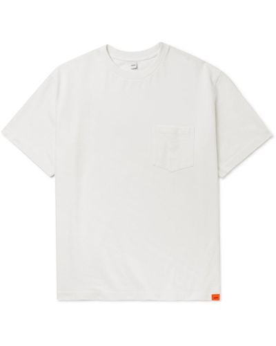 Aspesi Oversized Logo-appliquéd Cotton-jersey T-shirt - White