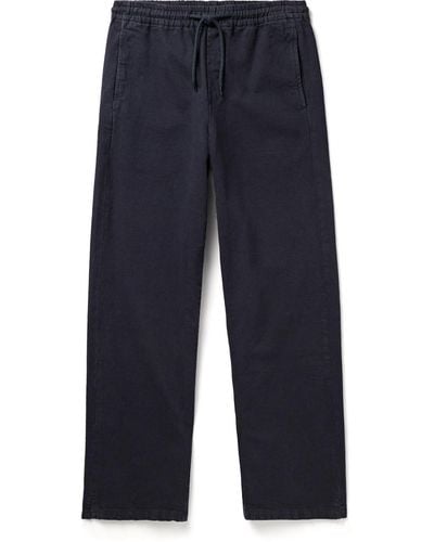A.P.C. Vincent Straight-leg Cotton-twill Drawstring Pants - Blue
