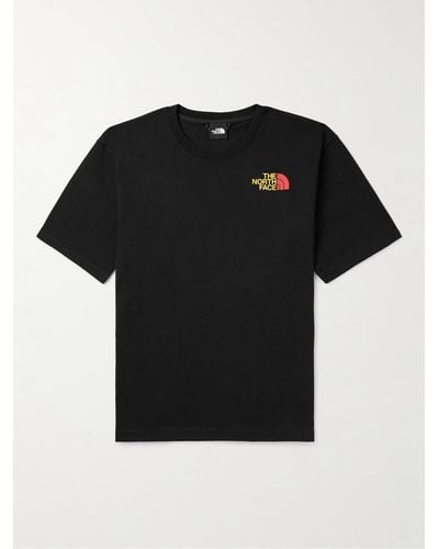 The North Face T-shirt slim-fit in jersey di cotone con logo - Nero