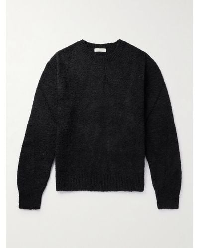 mfpen Pullover aus gebürsteter Baumwolle - Schwarz