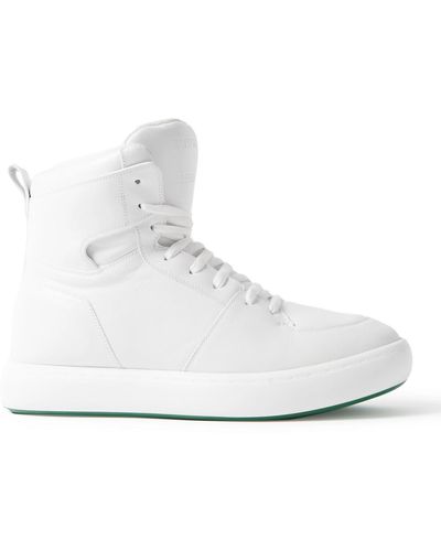 Bottega Veneta Leather High-top Sneakers - White