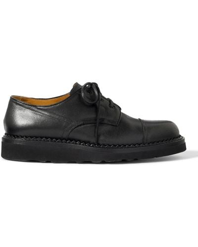 Yuketen Leather Derby Shoes - Black