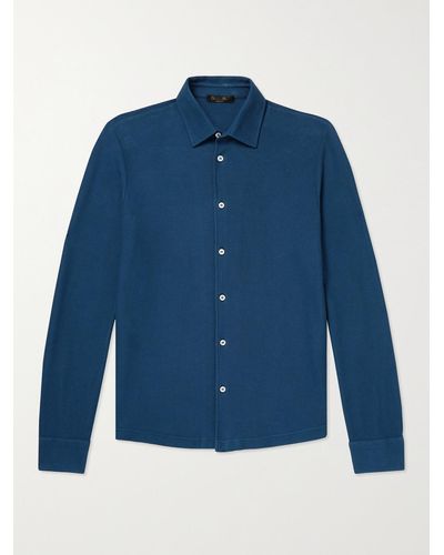 Loro Piana Cotton-piqué Shirt - Blue