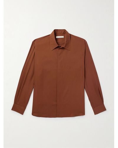 Umit Benan Silk Shirt - Brown