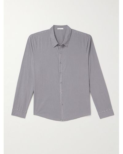 James Perse Hemd aus Baumwollpopeline - Grau