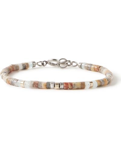 Isabel Marant Perfectly Man Silver- And Gold-tone Beaded Bracelet - White