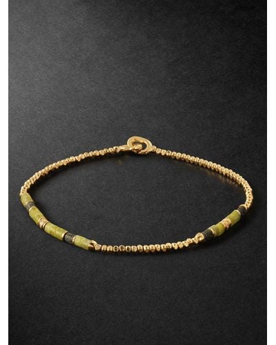 MAOR Creosote Armband aus 18 Karat Gold mit Zierperlen aus Jade und Diamanten - Schwarz