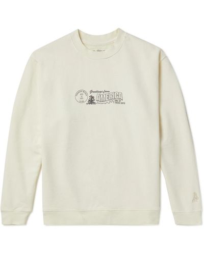 One Of These Days Printed Cotton-jersey Sweatshirt - White