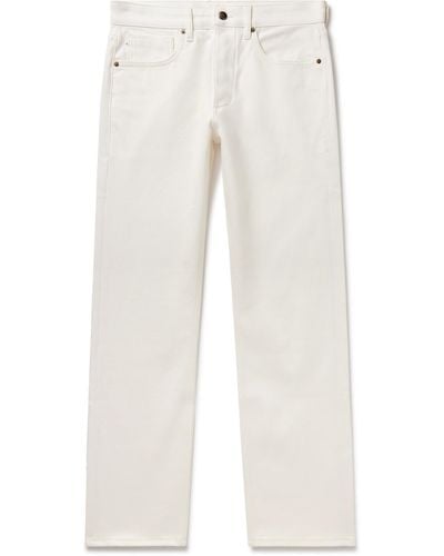 Saman Amel Slim-fit Straight-leg Jeans - White