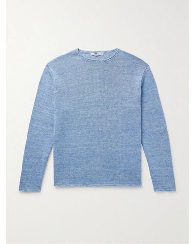 Inis Meáin Pullover in lino - Blu