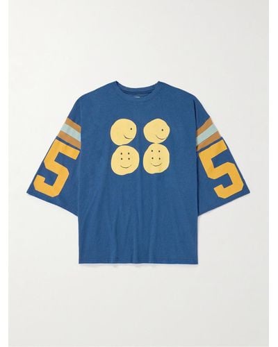 Kapital Printed Cotton-jersey T-shirt - Blue