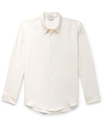 Gabriela Hearst Quevedo Silk And Wool-blend Crepe Shirt - White