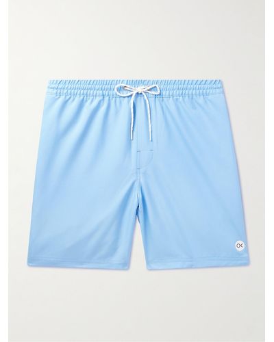 Outerknown Nomadic Volley Logo-print Recycled Twill Drawstring Shorts - Blue