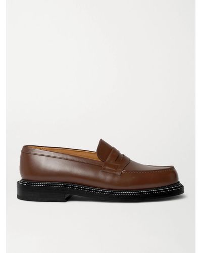 J.M. Weston 180 The Moccasin Leather Loafers - Brown