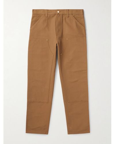 Carhartt Double Knee Straight-leg Cotton-canvas Carpenter Trousers - Natural