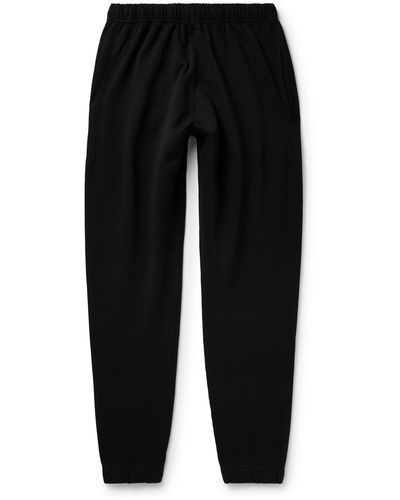 KENZO Boke Flower Tapered Logo-embroidered Cotton-jersey Sweatpants - Black