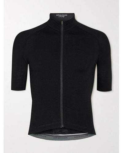 Café du Cycliste Marina Wool-blend Cycling Jersey - Black