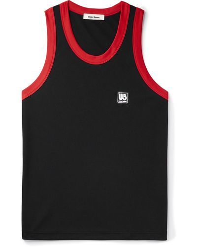 Wales Bonner Logo-appliquéd Cotton-jersey Tank Top - Black