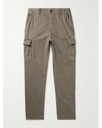 James Perse Slim-fit Slub Cotton Cargo Trousers - Grey