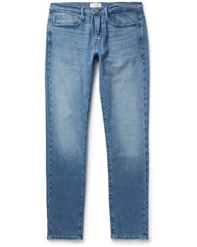 FRAME L'homme Slim-fit Organic Jeans - Blue