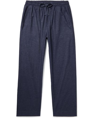 Zegna Cotton Pajama Pants - Blue