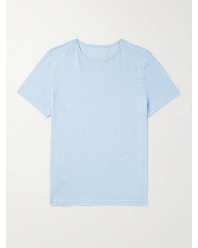 Derek Rose Jordan 2 Linen-jersey T-shirt - Blue