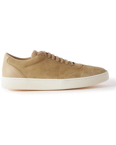 Officine Creative Kombo Leather-trimmed Suede Sneakers - White