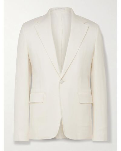 Gabriela Hearst Leiva Slim-fit Wool-twill Suit Jacket - Natural