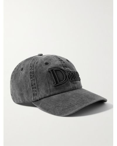 Dime Logo-embroidered Washed Cotton-twill Baseball Cap - Grey