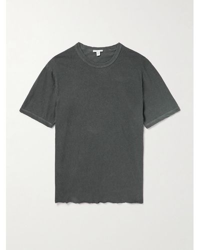 James Perse Garment-dyed Slub Cotton-jersey T-shirt - Grey