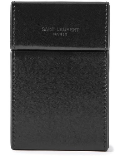 Saint Laurent Leather Pouch - Black