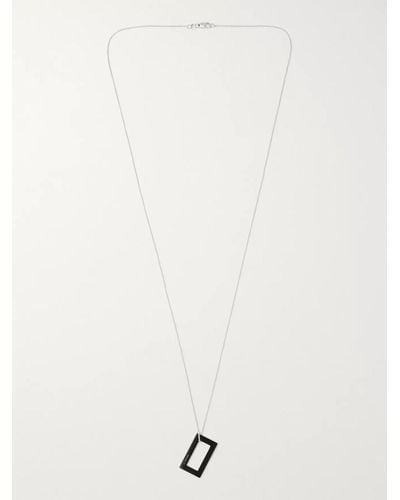 Le Gramme 21/10ths Sterling Silver And Ceramic Necklace - White