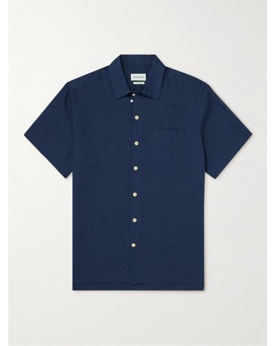 Oliver Spencer Linen Shirt - Blue