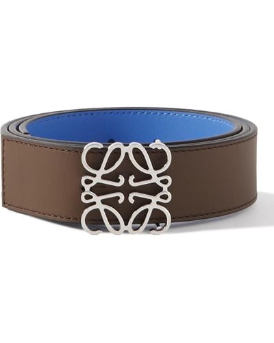 Loewe 3.5cm Anagram Reversible Leather Belt - Blue