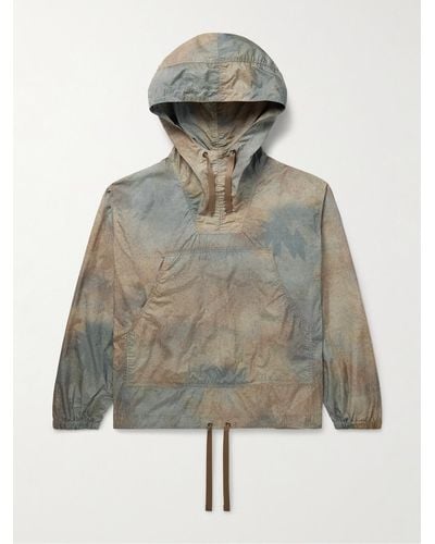 Beams Plus Mil Printed Nylon Hooded Jacket - Grey