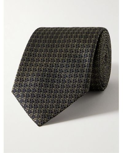 Canali 8cm Silk-jacquard Tie - Black