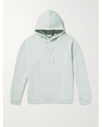 Amomento Garment-dyed Cotton-jersey Hoodie - Blue