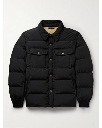 Tom Ford Quilted Shell Down Shirt Jacket - Black