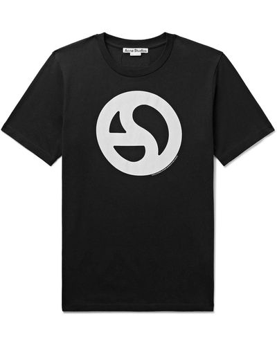 Acne Studios Everest Logo-print Cotton And Lyocell-blend Jersey T-shirt - Black