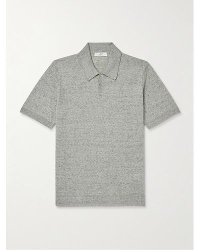 MR P. Linen Polo Shirt - Grey