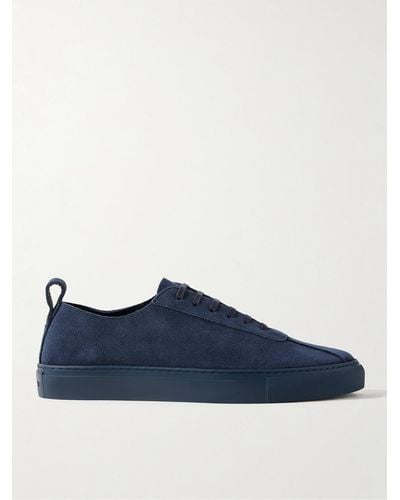Grenson Sneakers aus Veloursleder - Blau