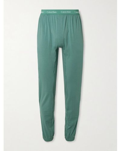Calvin Klein Pyjama-Hose aus Stretch-Baumwoll-Jersey - Grün