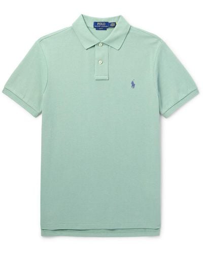 Polo Ralph Lauren Logo-embroidered Cotton-piqué Polo Shirt - Green