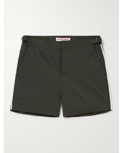 Orlebar Brown Bulldog Straight-leg Mid-length Swim Shorts - Green