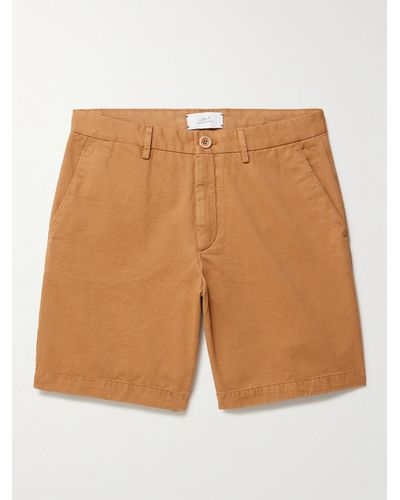 MR P. Gerade geschnittene Shorts aus Baumwoll-Twill - Natur