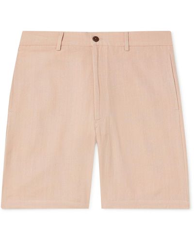 SMR Days Leeward Wide-leg Bamboo And Cotton-blend Shorts - Natural