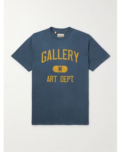 GALLERY DEPT. Art Dept T-Shirt aus Baumwoll-Jersey mit Logoprint - Blau